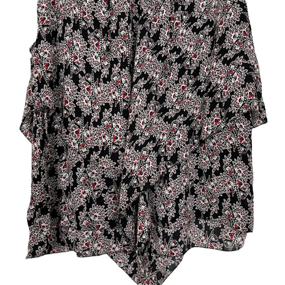 Derek Lam 10 Crosby Silk Floral Lace-Up Blouse - Picture 6 of 12